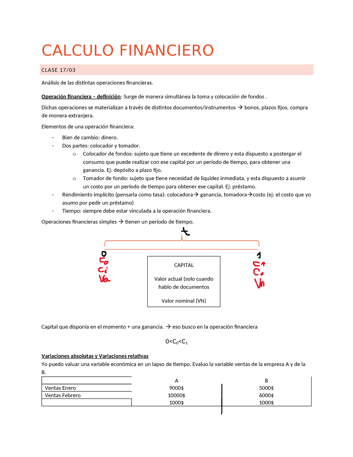 Calculo Financiero Calculo Financiero Clase 17 Análisis De Las Distintas Operaciones 7461