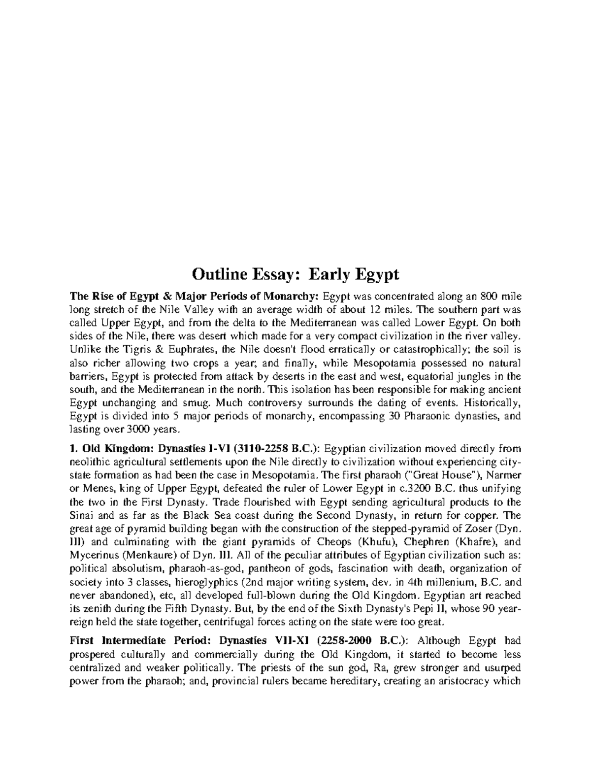 essay about my country egypt