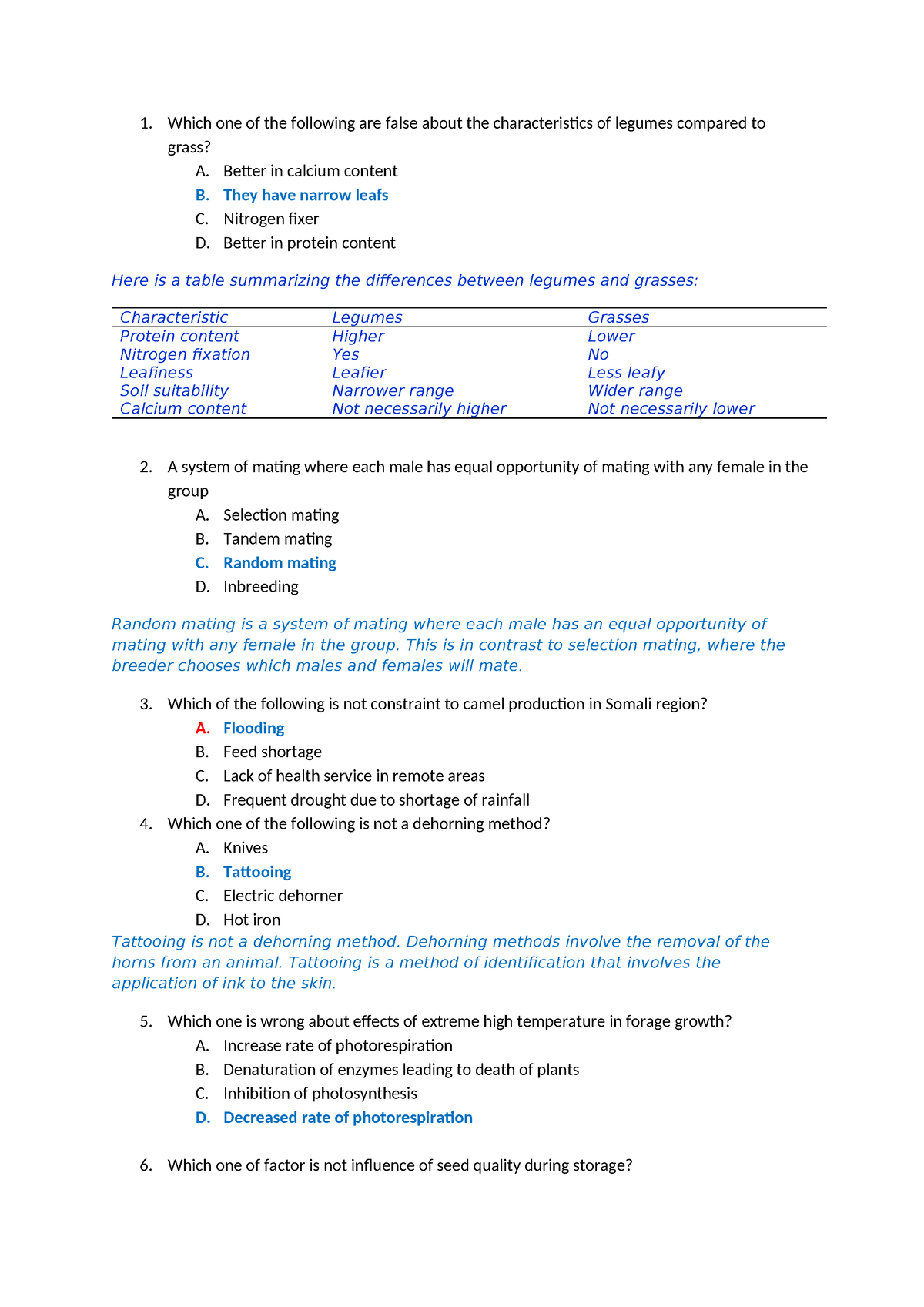 Model Exity Exam with answers - 1. Which one of the following are false ...