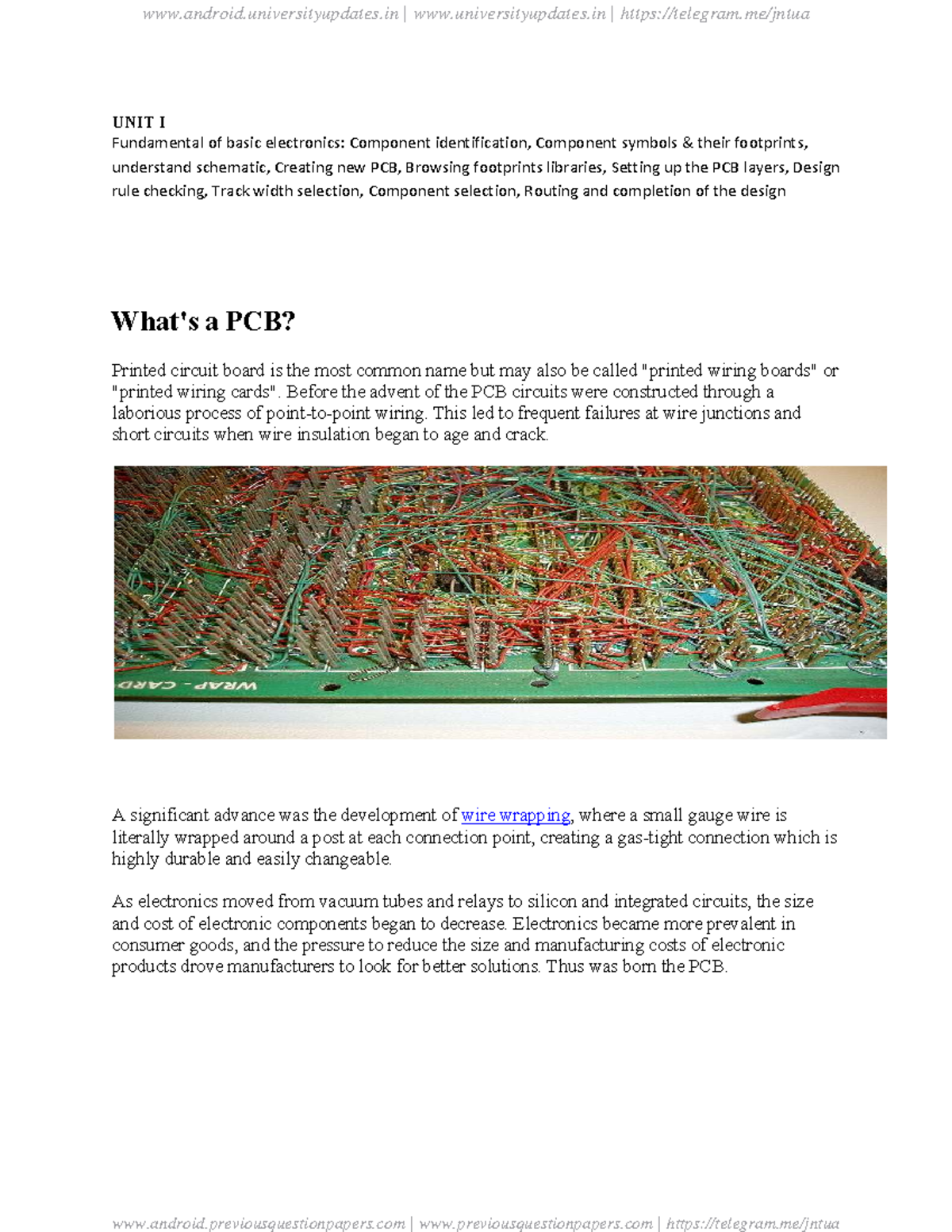 Jntua PCB Design and Prototype Development Lab Manual R20 UNIT I
