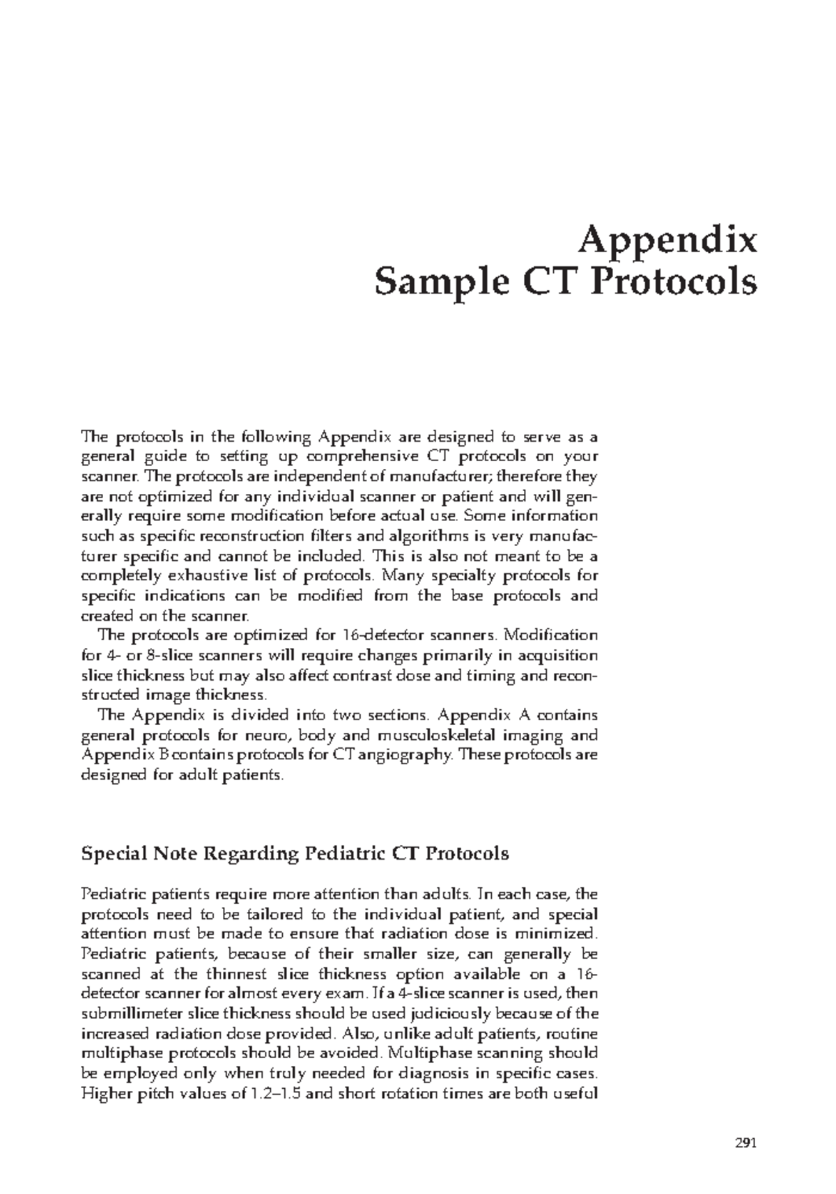 Imprimir - todos los protocolos - Appendix Sample CT Protocols 291 The ...