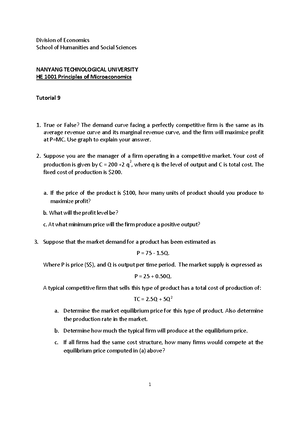 Problem Set 1 with the answers - NTU SSS Economics HE Problem Set 1 ...
