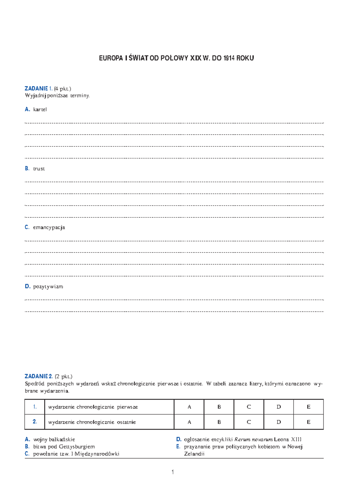 świat W 2 Połowie 19 Wieku Sprawdzian Chomikuj www.studocu.com