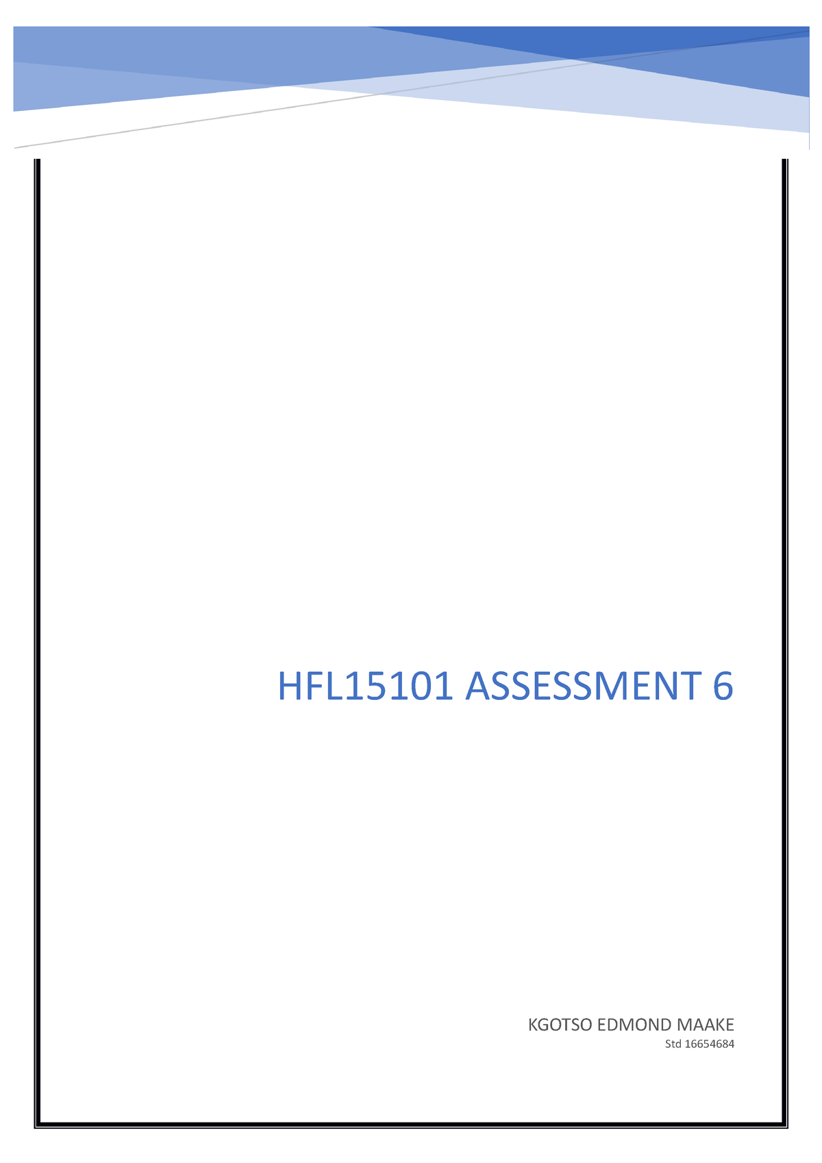 hfl1501 assignment 6