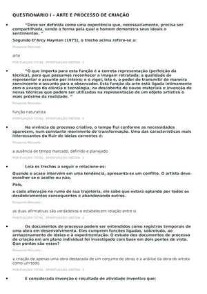 Questionario I Comunicação E Expressao - QUESTIONÁRIO I – COMUNICAÇÃO E ...