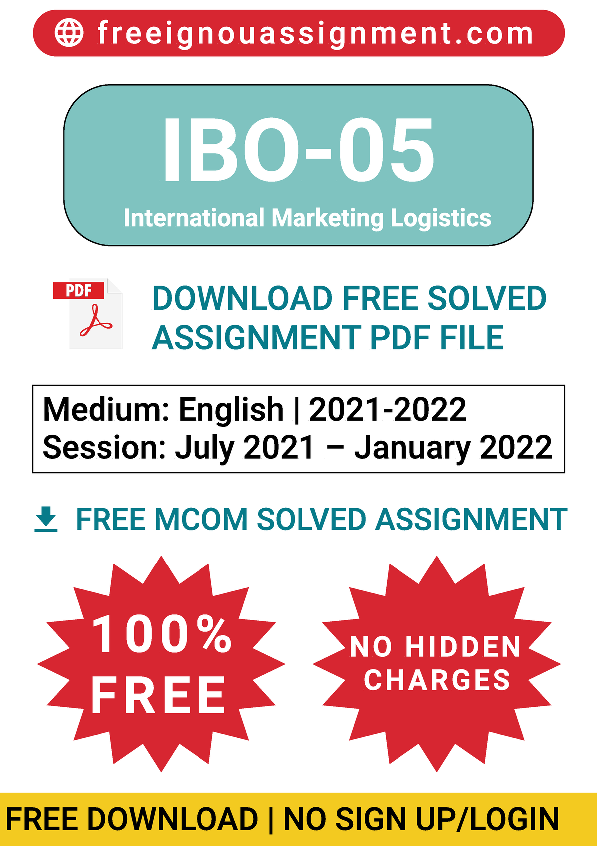 ibo 5 solved assignment 2021 22