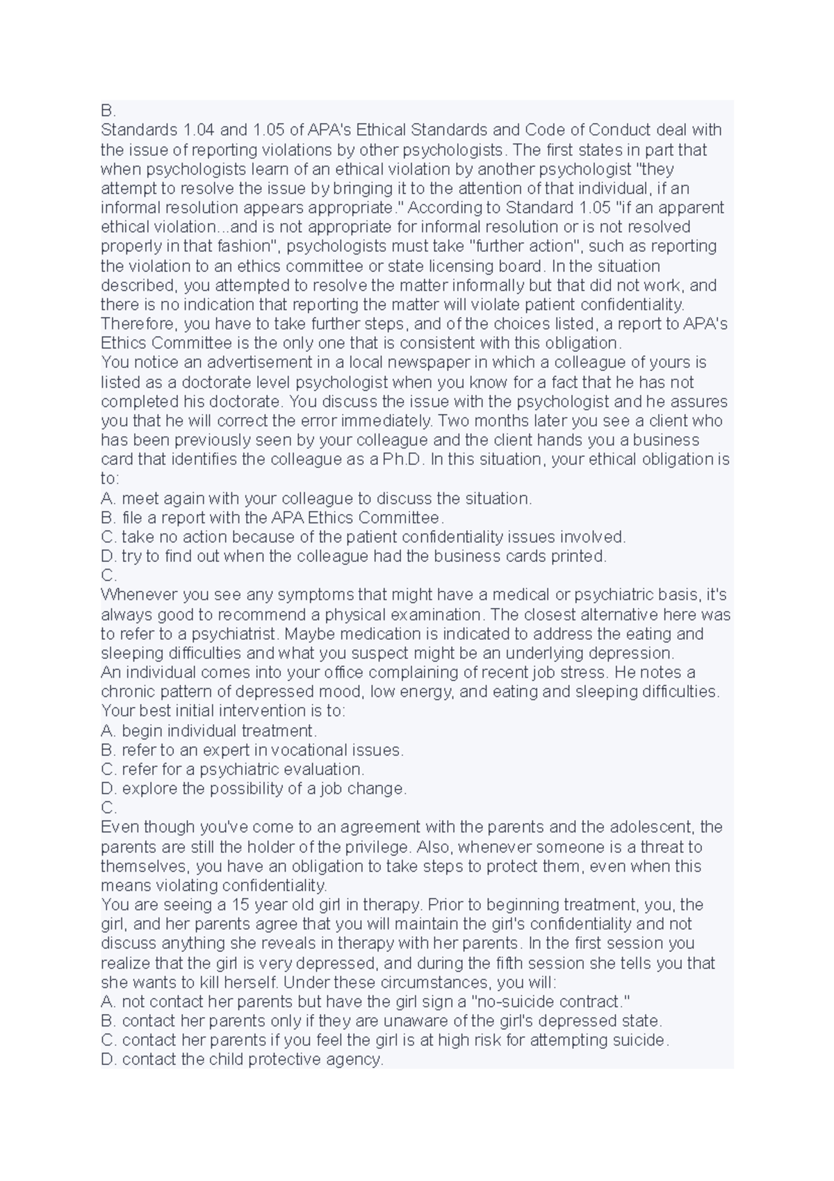 24 - Molecules To Tissues B - B. Standards 1 And 1 Of APA's Ethical ...