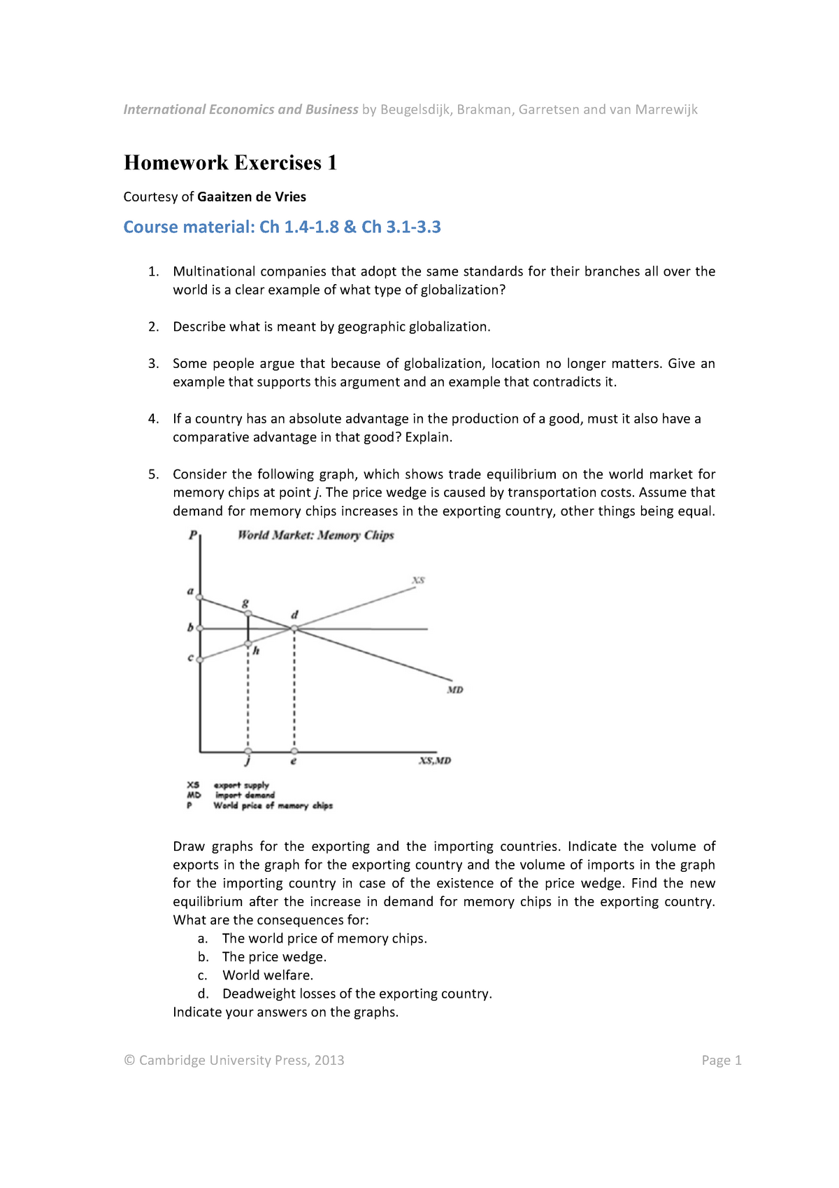 international economics homework