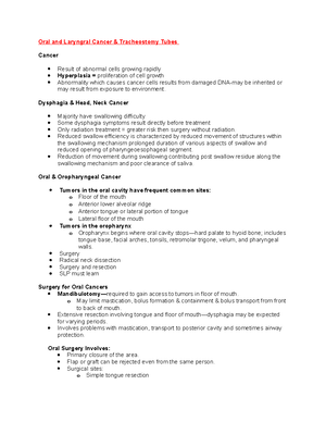 Dysphagia Remediation Exam 2 - Test Corrections: Question 1: Cervical ...