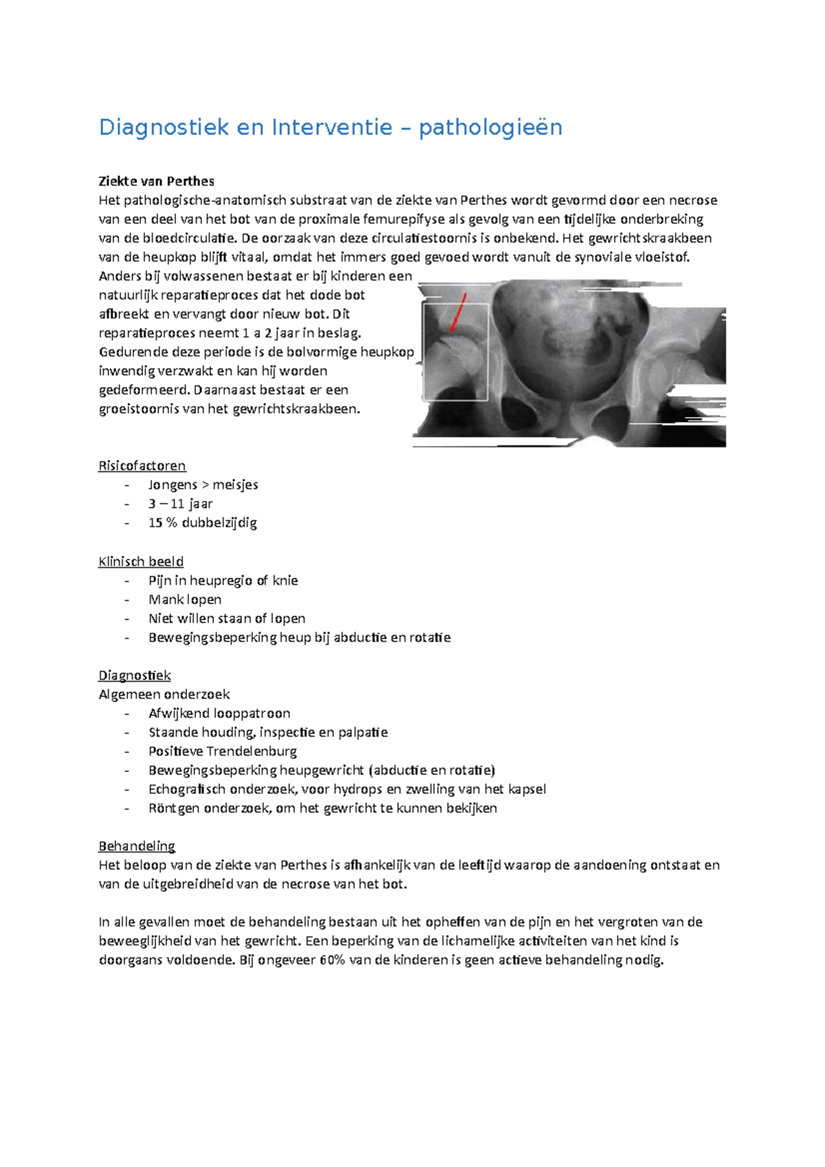 Samenvatting Diagnostiek En Interventie 4: Pathologieën - Diagnostiek ...