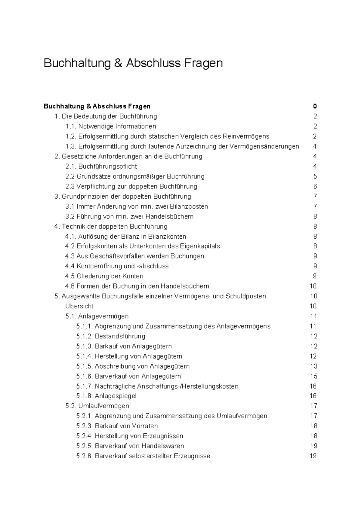 Buchhaltung und Abschluss Zusammenfassung WS18/19 - Buchhaltung ...