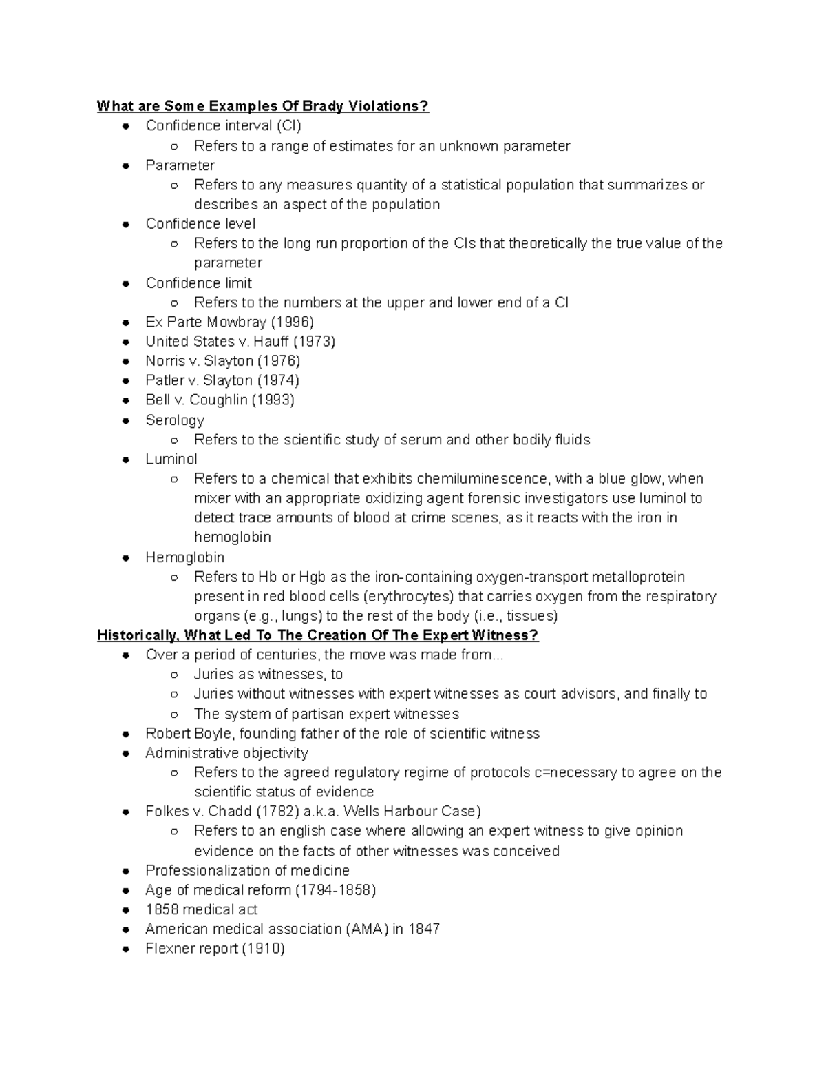 Chapter 2 (Pt. 2) Professor Gaines What are Some Examples Of Brady