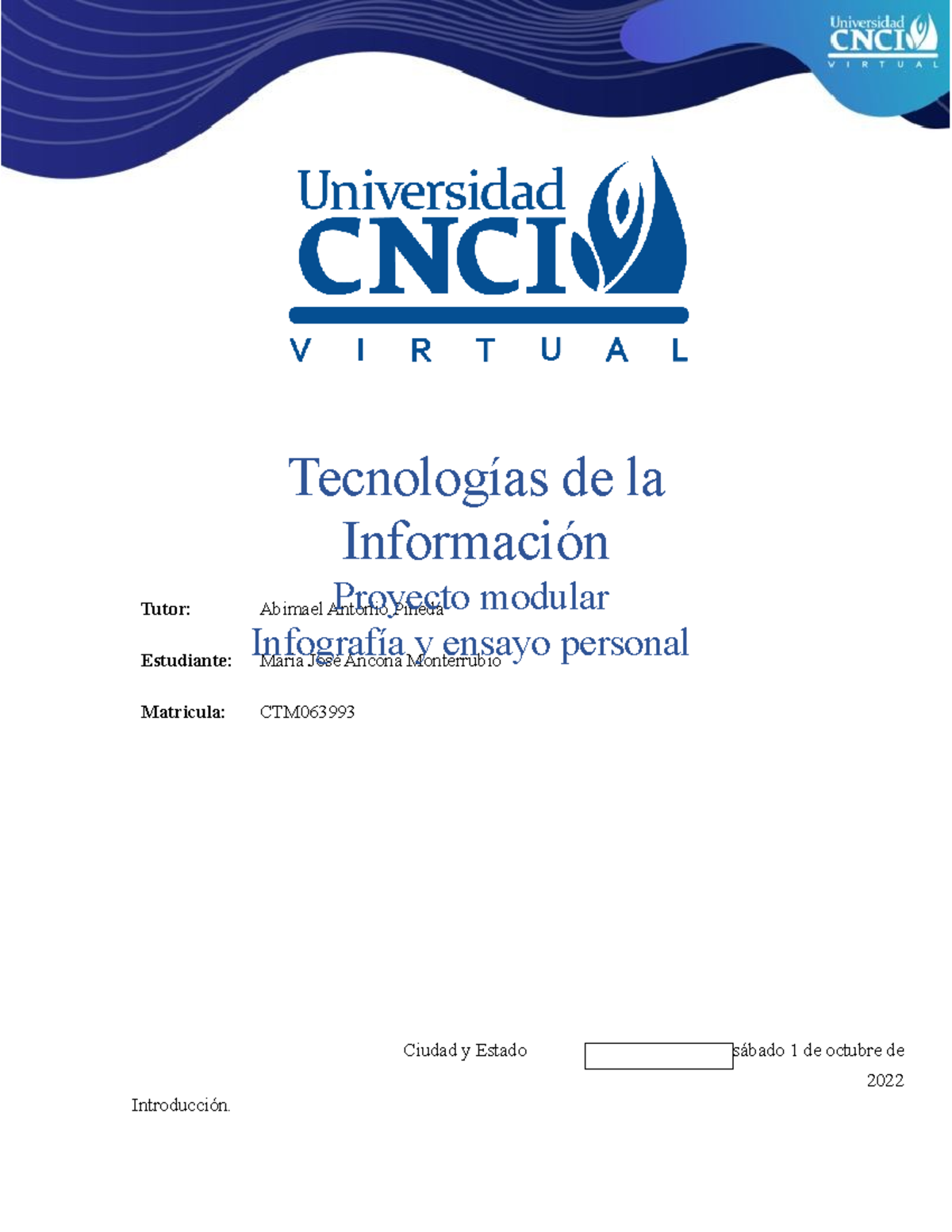 Proyecto Modular Tecnologías De La Información - Tutor: Abimael Antonio ...