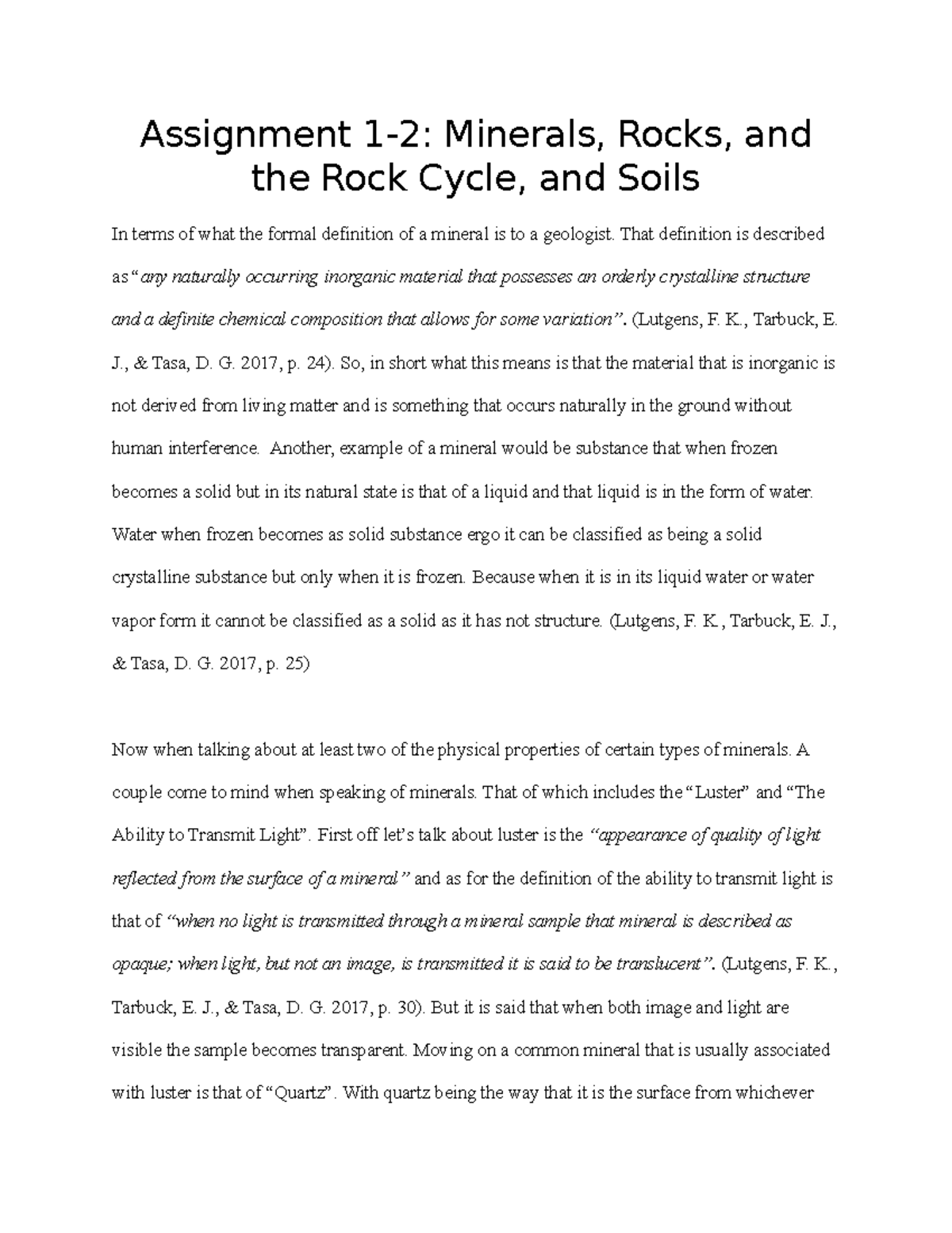 assignment on environment what is rock class xi