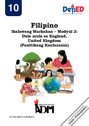 Filipino 10 Q2 Mod7 Pangwakas Na Gawain V5 - Filipino Ikalawang ...