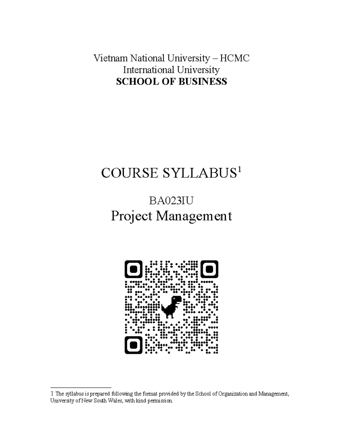 BA023IU Project Management syllabus 2023-24 Mon - Vietnam National ...