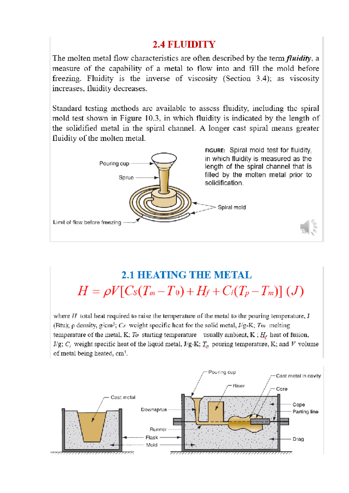 Tóm tắt giữa kỳ - 2 FLUIDITY The molten metal flow characteristics are ...