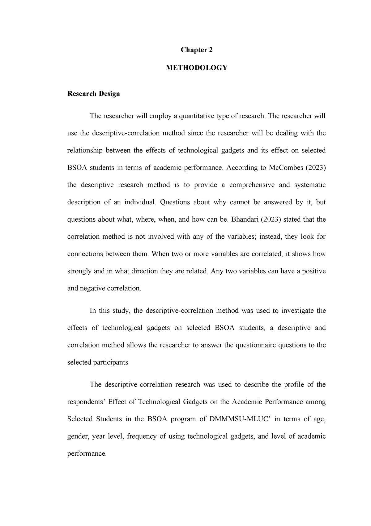 Chapter-2 - Ajahaja - Chapter 2 METHODOLOGY Research Design The ...