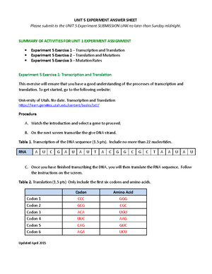 Week 2 Experiment Answer Sheet - WEEK 2 EXPERIMENT ANSWER SHEET Please ...