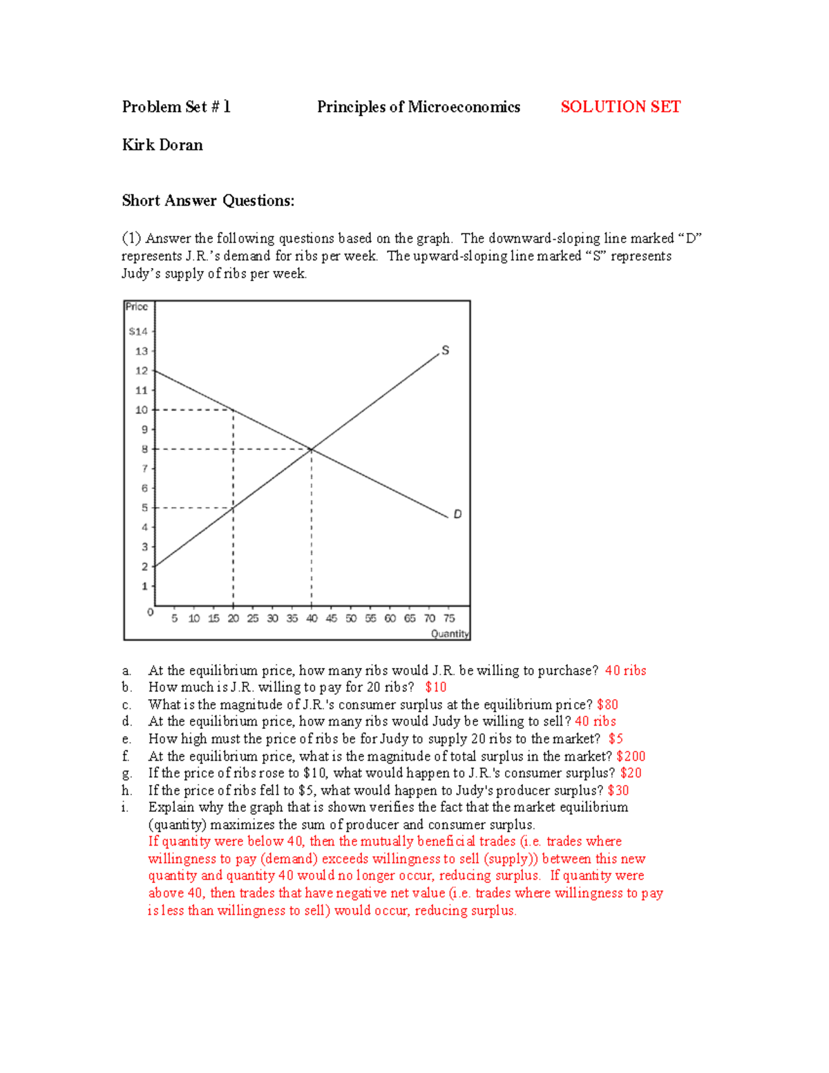 Practice Problems 1 Fall 2017 answers - Problem Set # 1 Principles of ...