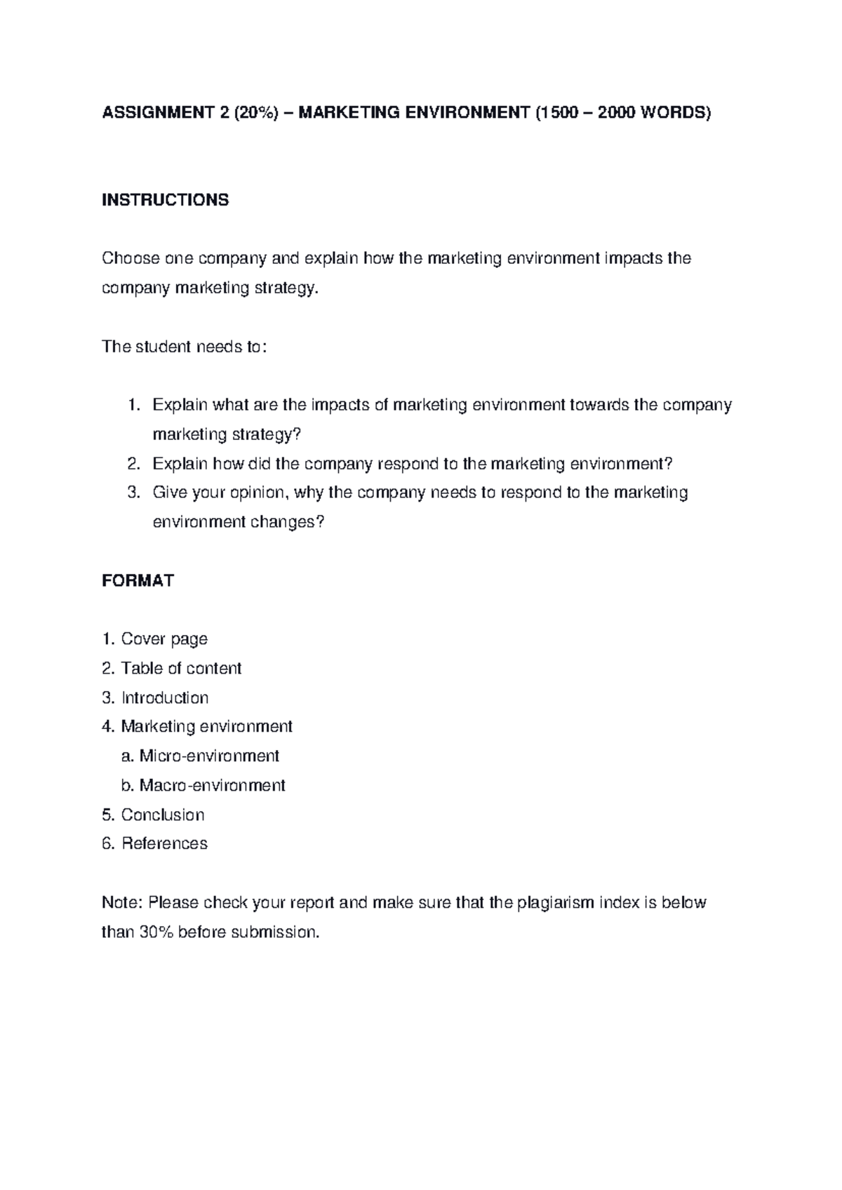 mkt420 group assignment marketing environment