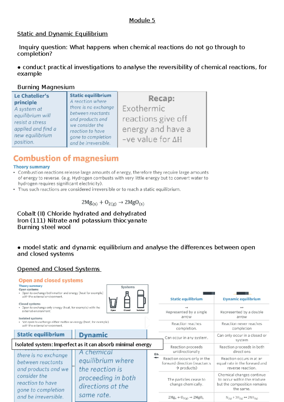 Module 5 Chem Revision Study Notes - Module 5 Static And Dynamic ...