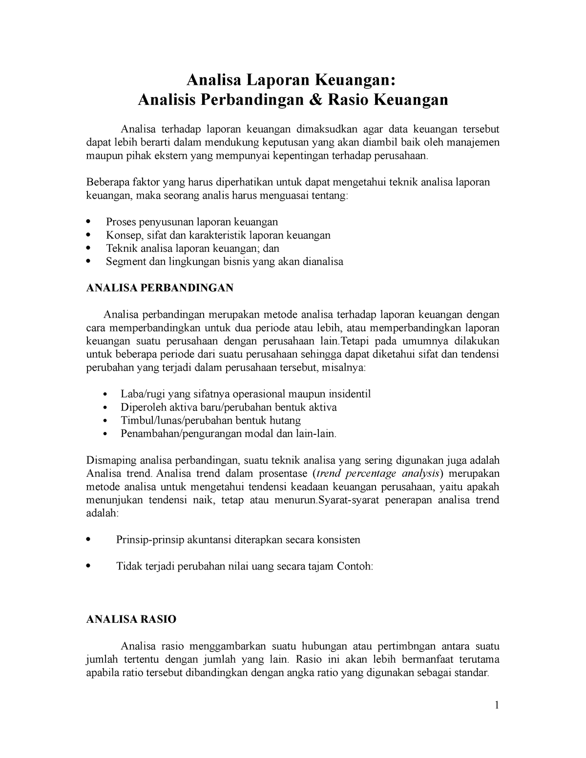 ALK2 - Assignment - Analisa Laporan Keuangan: Analisis Perbandingan ...