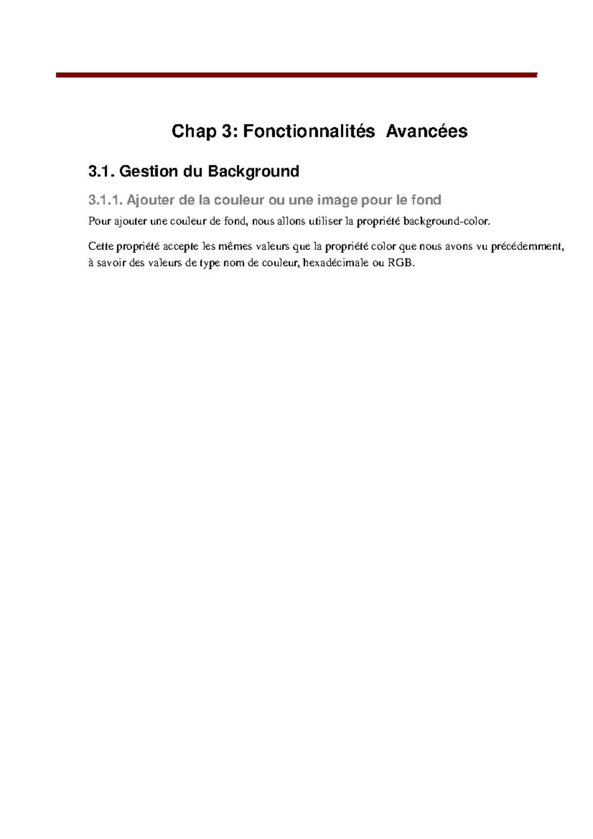 Chap3 Les fonctionnalités avancées Chap 3 Fonctionnalités Avancées 3