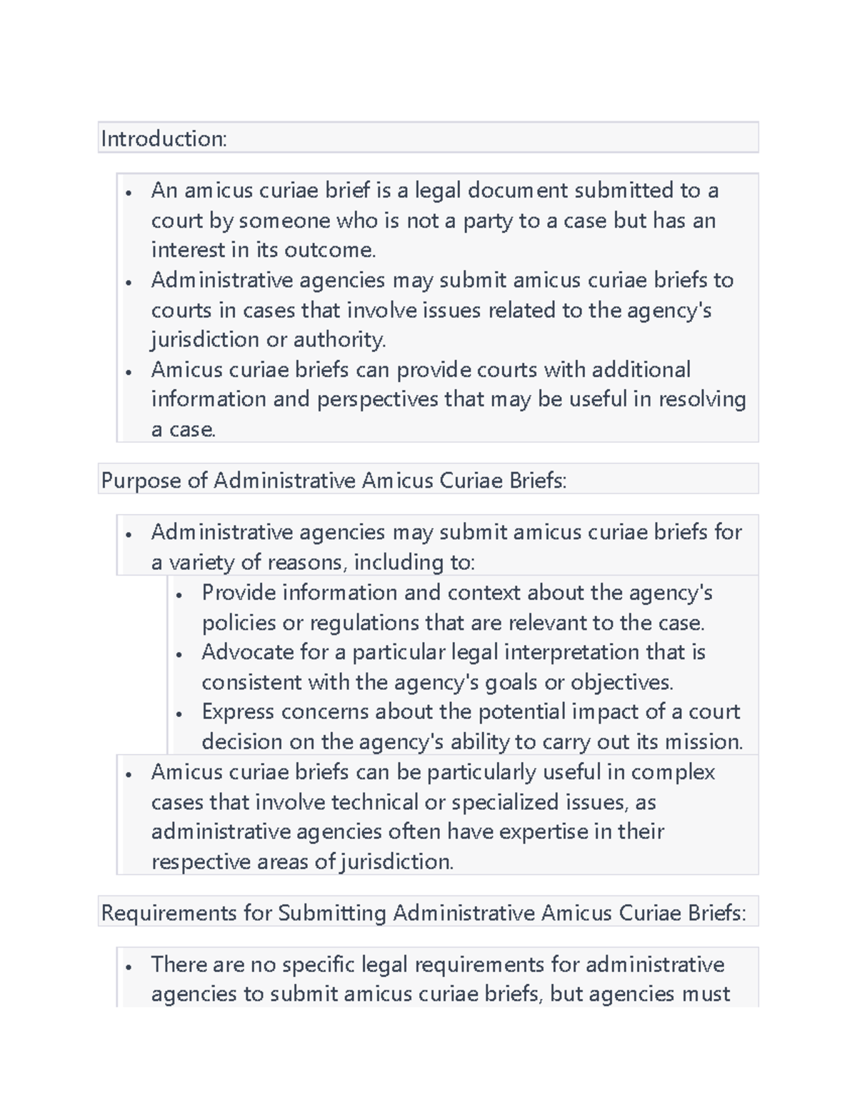 Amicus curiae brief clearance example