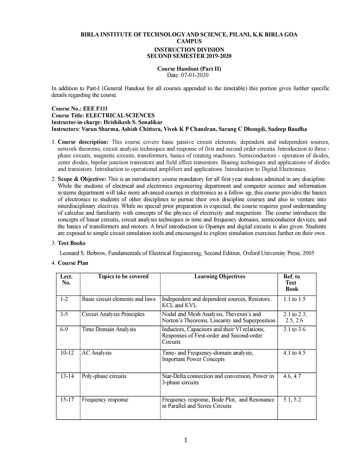 fundamentals of electrical engineering leonard s bobrow pdf