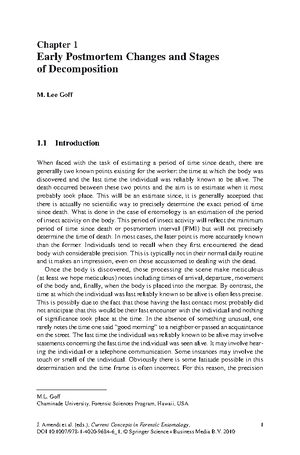 Utility of Coleoptera in Forensic Investigations - 57 4 Introduction ...