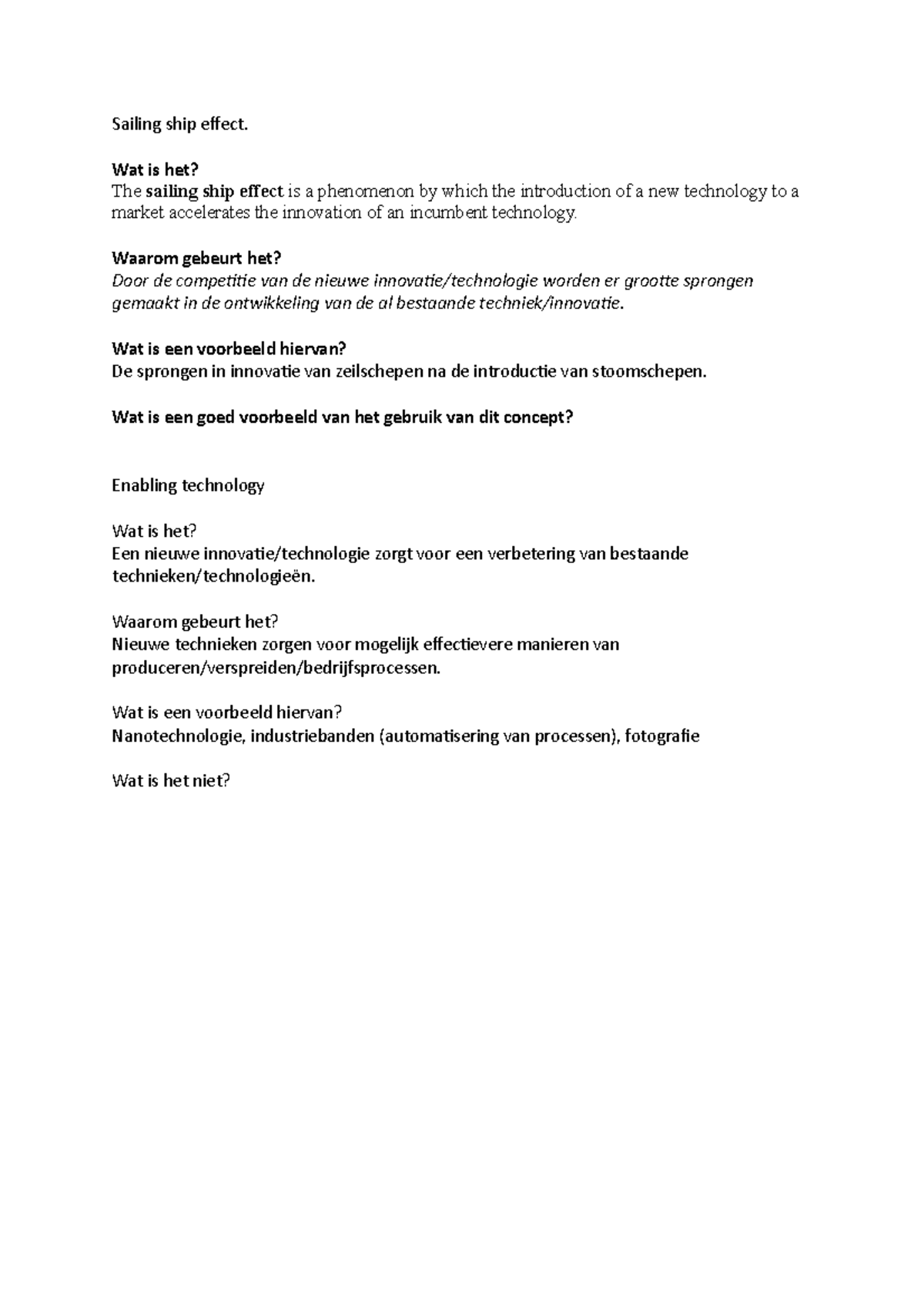 Sailing ship effect Rogers and other innovators Sailing ship effect