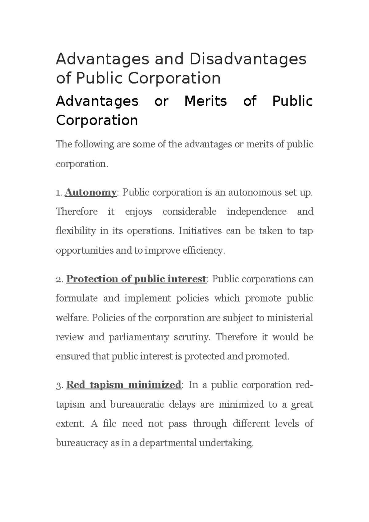 What Is Mean By Public Corporation