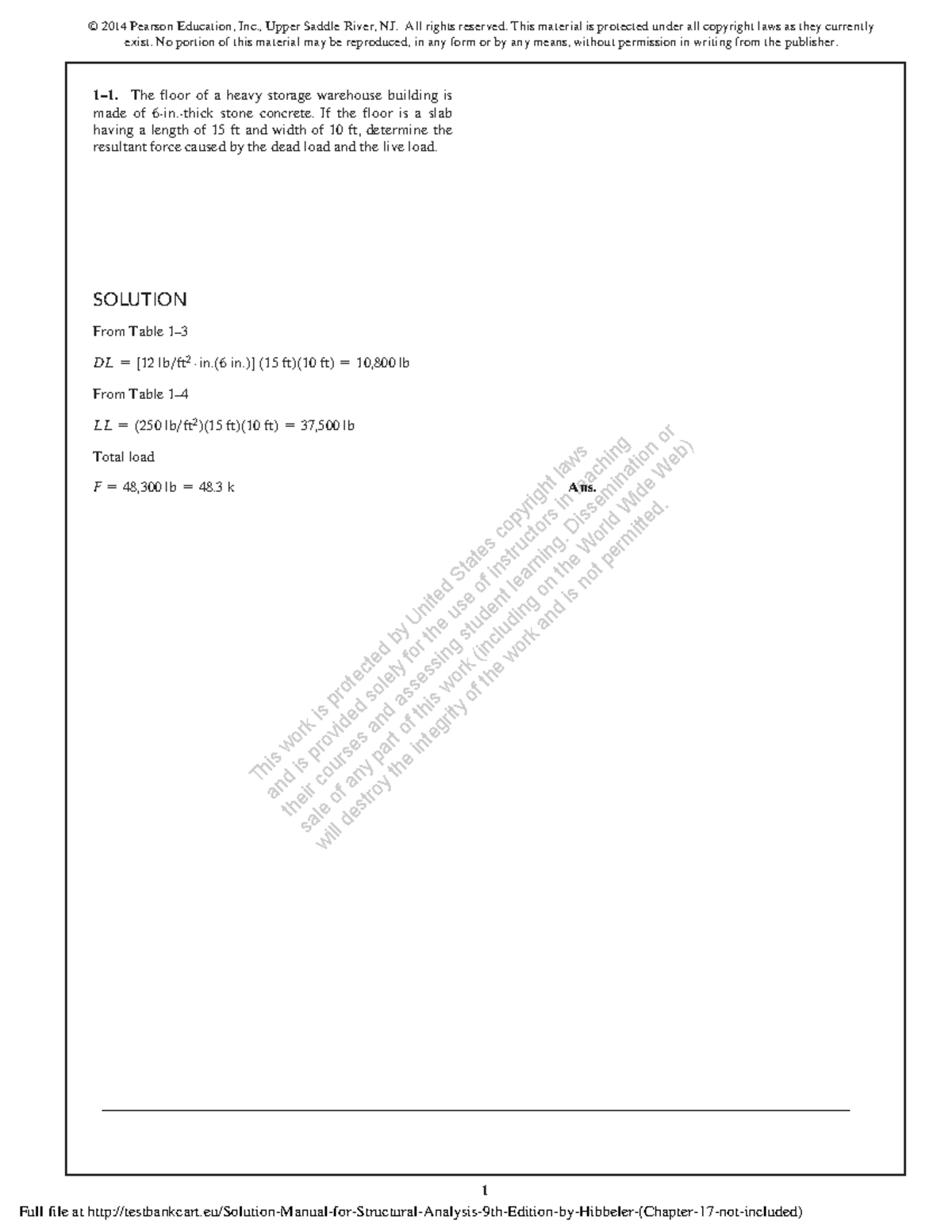 1장 답지 - good luck - 1 exist. No portion of this material may be ...