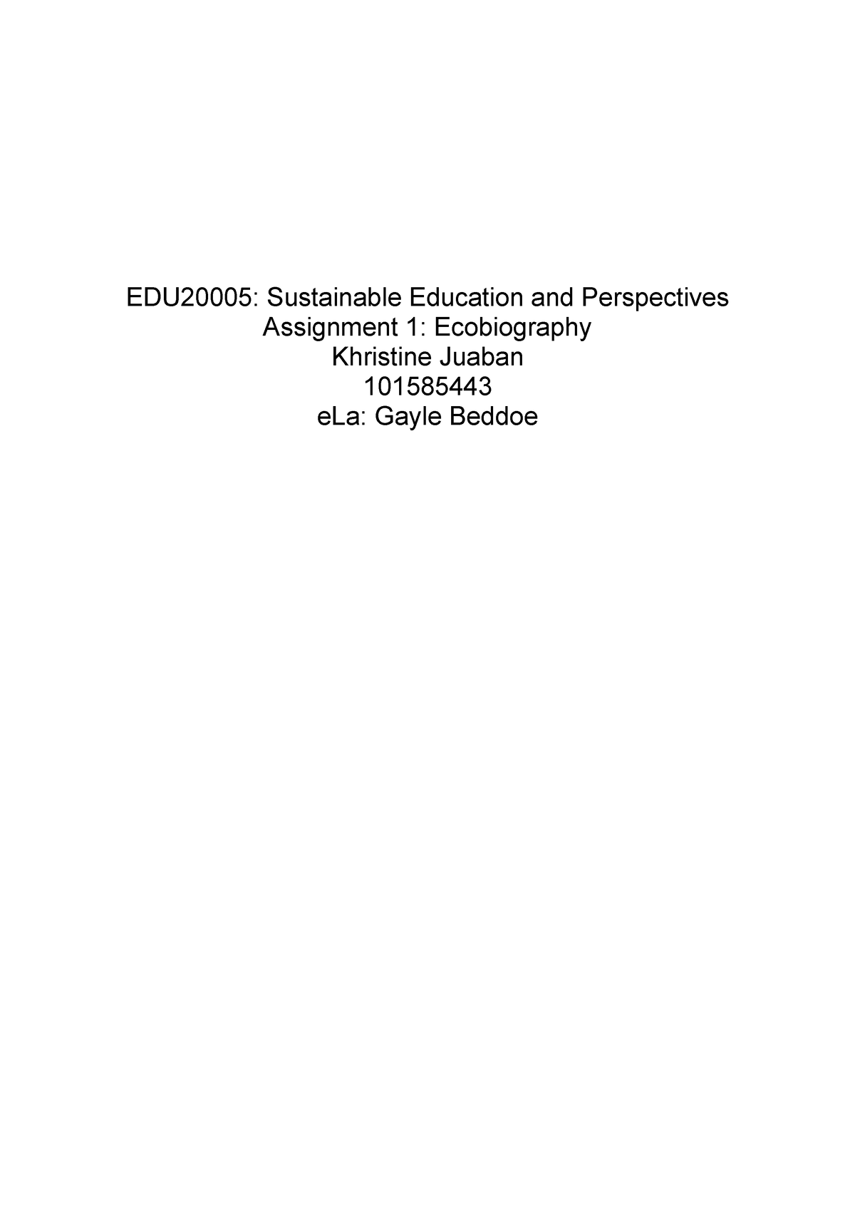 edu20005 sustainable education and perspectives assignment 2 report