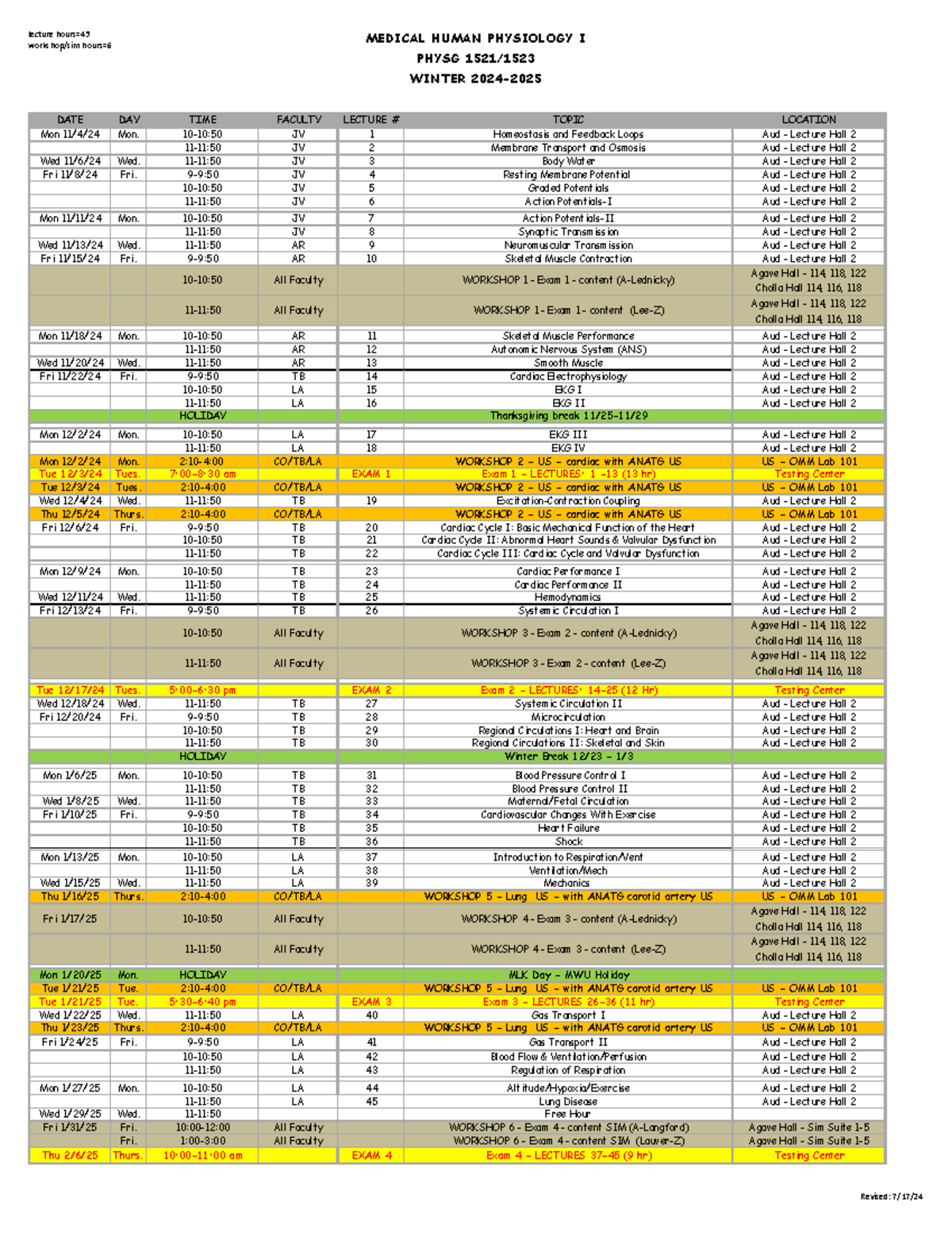 Copy+of+ Physg+1521 23+Lecture+Schedule+2024++11 1 24+final - workshop ...