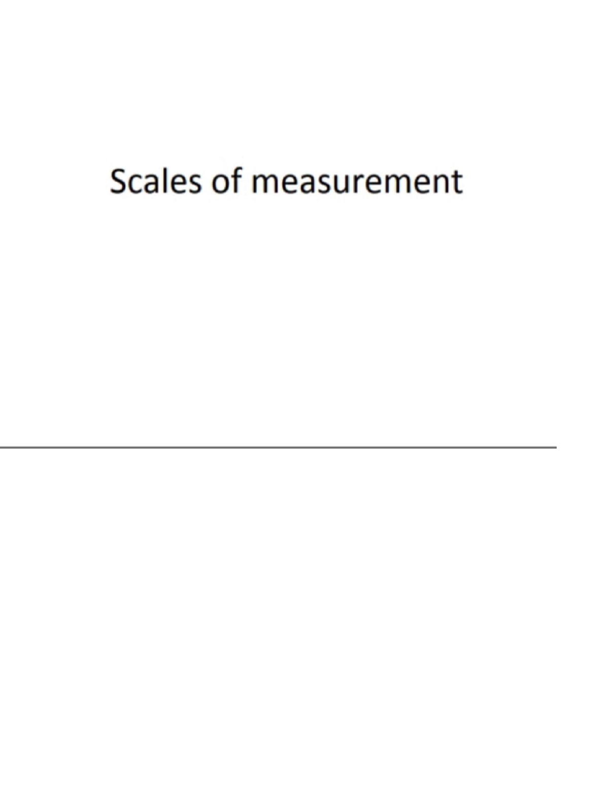 Scales of measurement psychology Bsc psychology Studocu
