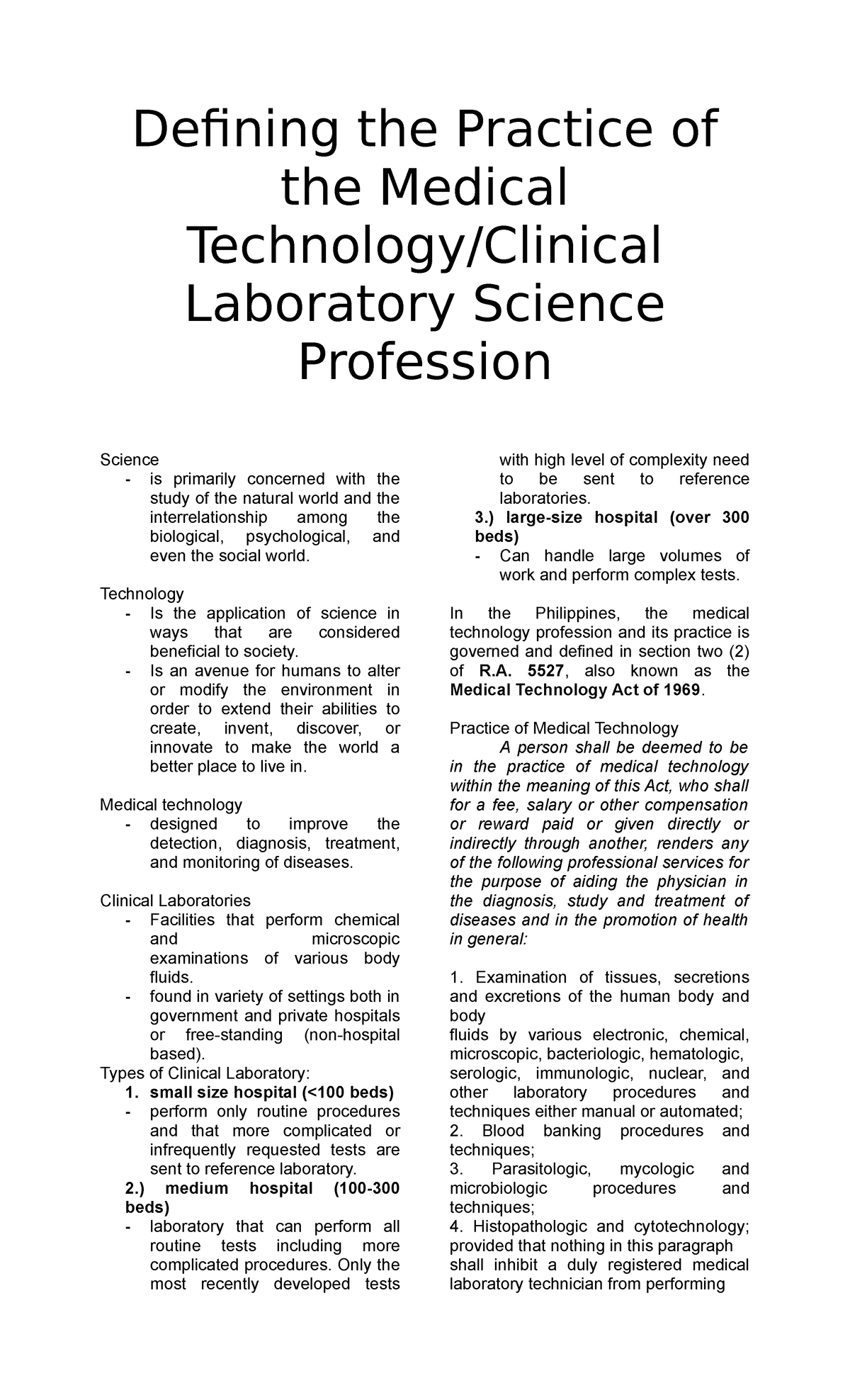 defining-the-practice-of-the-medical-technology-defining-the-practice