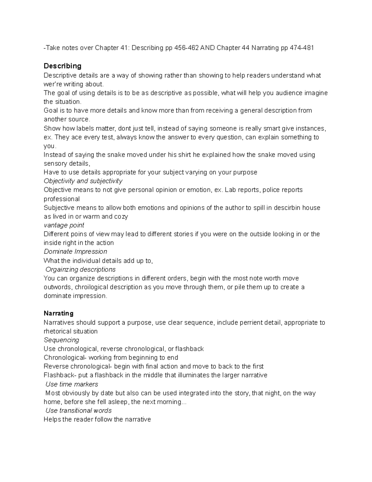 J2 - Instructor Orgrodaski, journal prompt response! -Take notes over ...