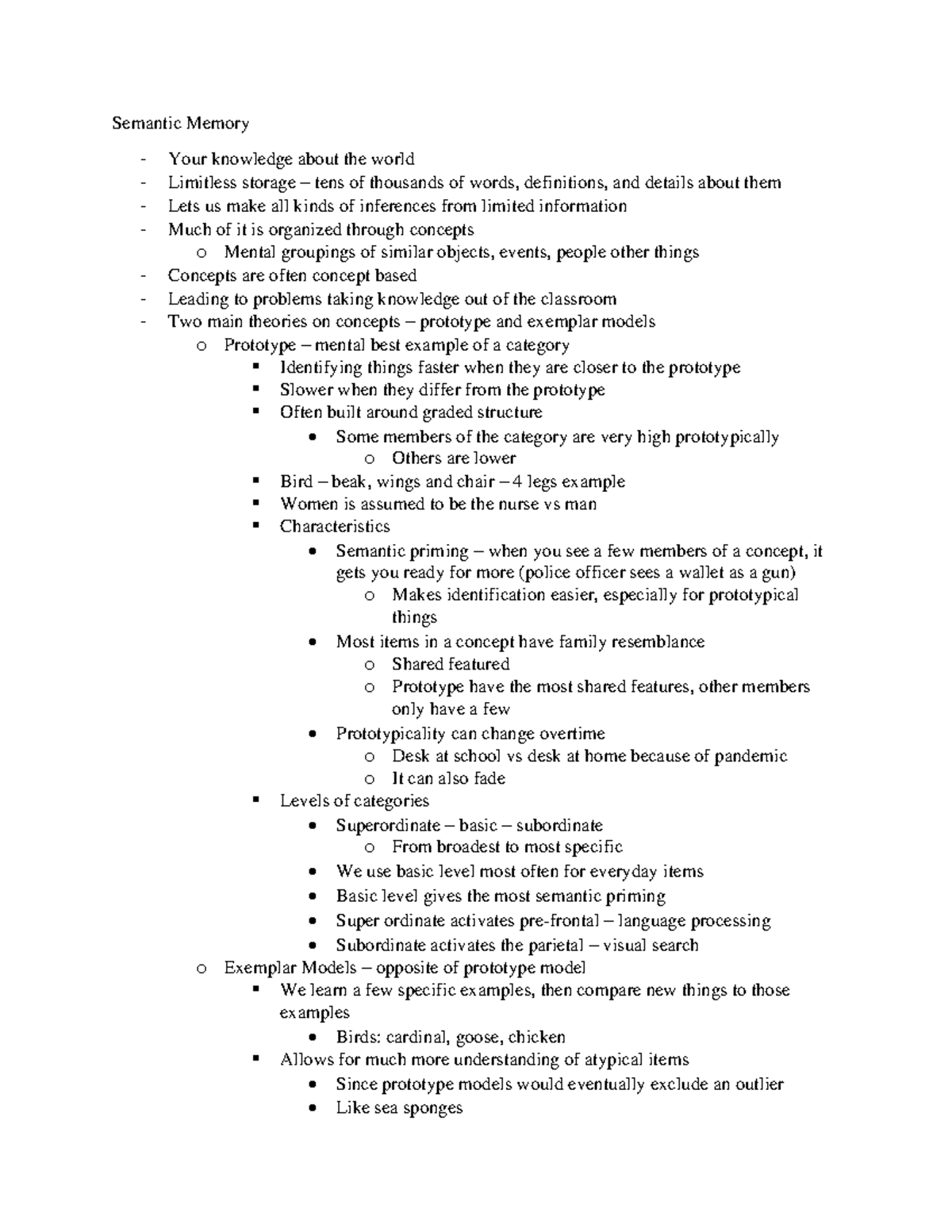 General knowledge - These notes include the basics of memory and ...