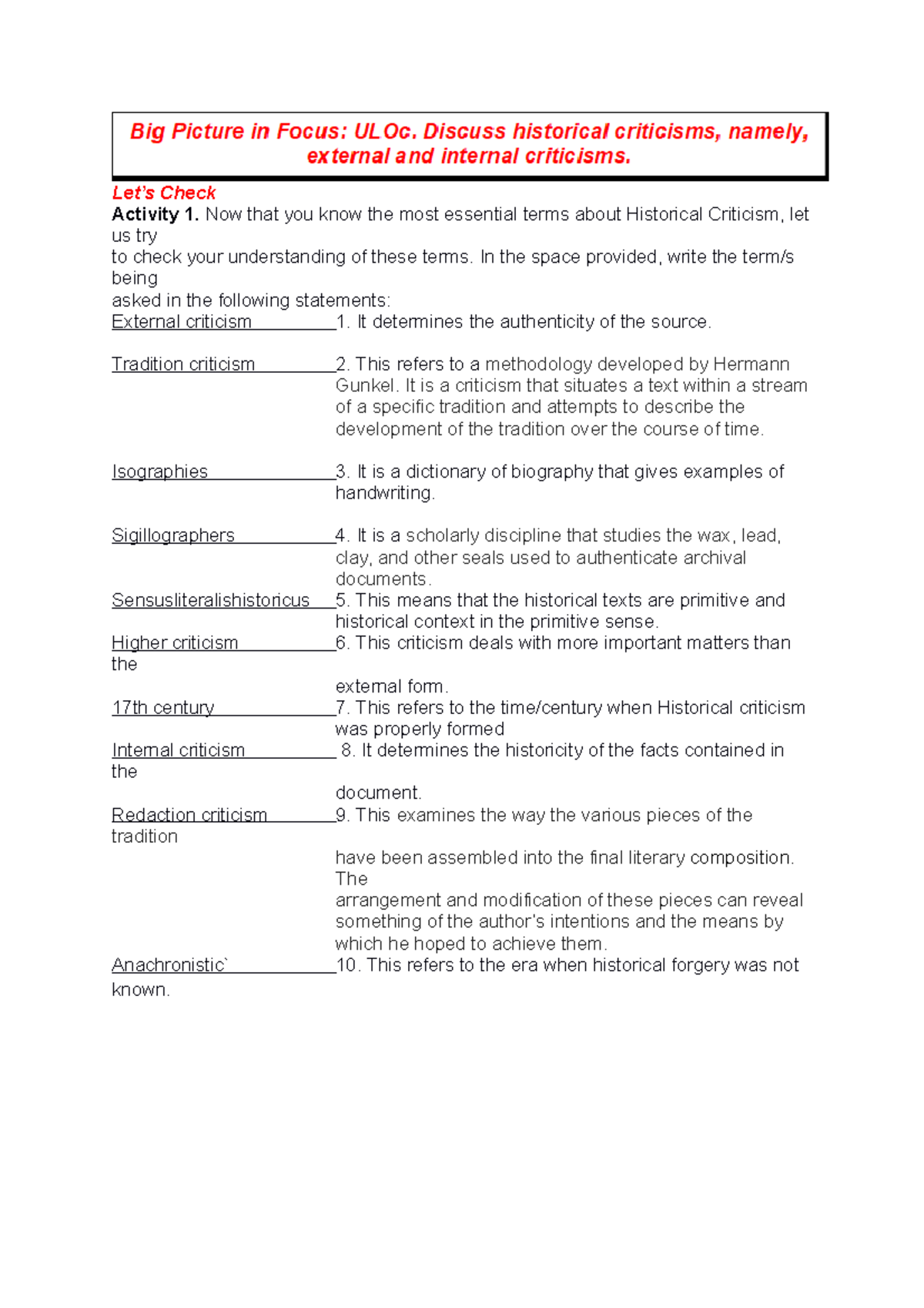 Venture Around The World Let s Check Activity 1 Now That You Know