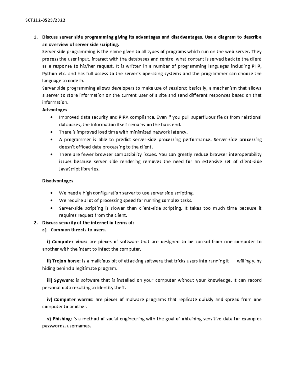 SCT212-0529 2022 - SCT212-0529/ Discuss server side programming giving ...