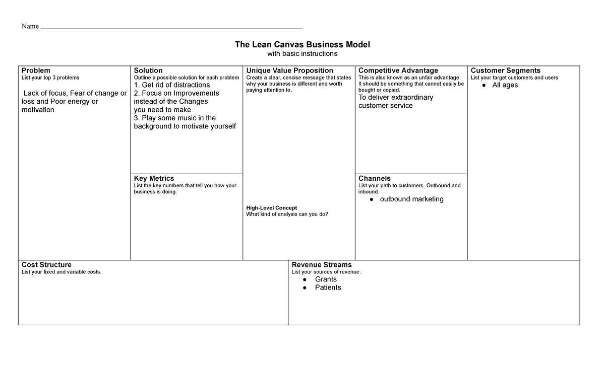 CALCULATE_ Shopping with Interest Step II.docx Name The Lean Canvas