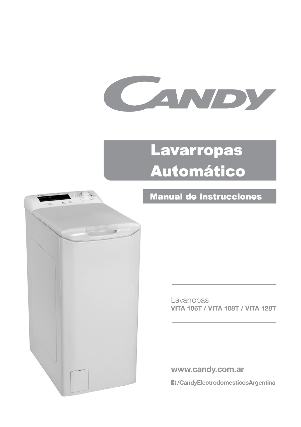 108t - Claro rey - Lavarropas VITA 106T / VITA 108T / 128T candy.com - Studocu