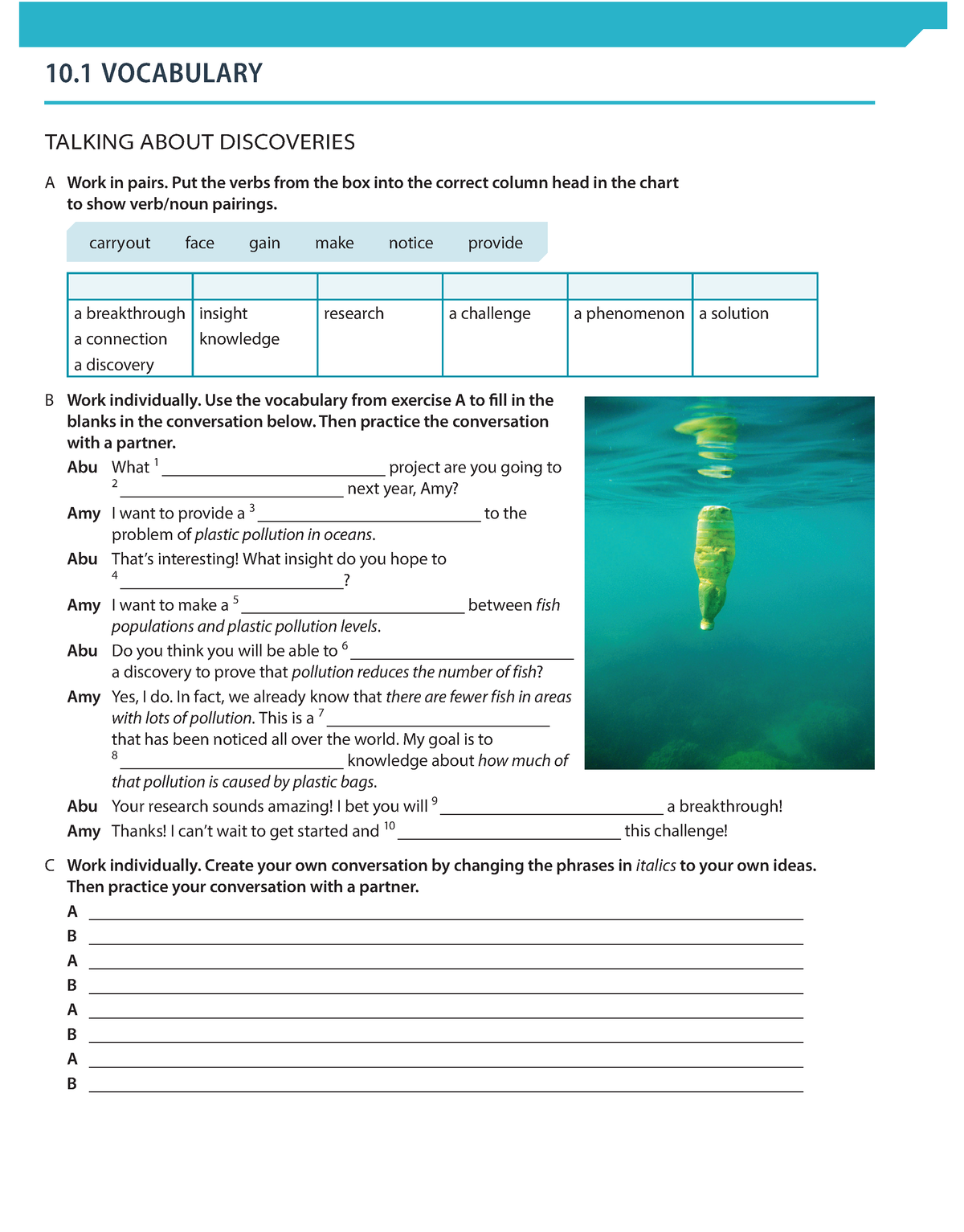 BUS 2.0 Level 4 Lesson Plan 10 Handout 1 - TALKING ABOUT DISCOVERIES A ...