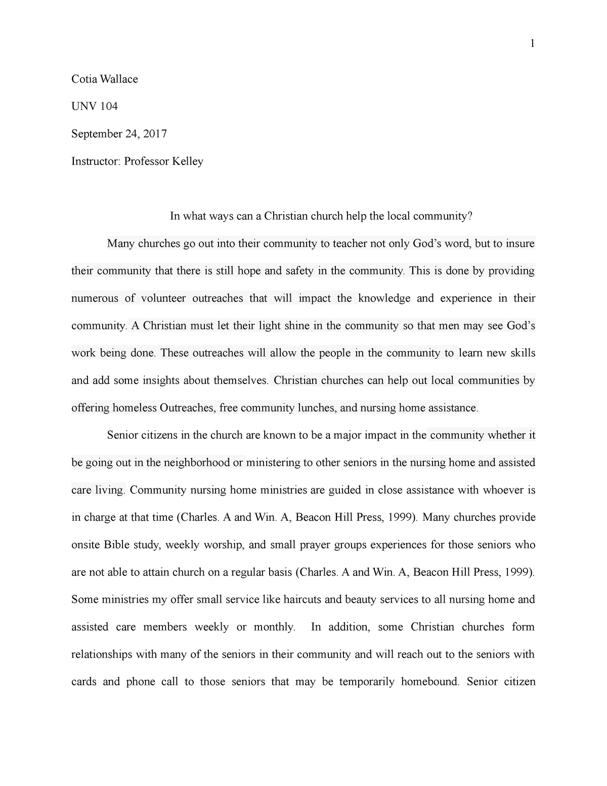 example of rough draft essay