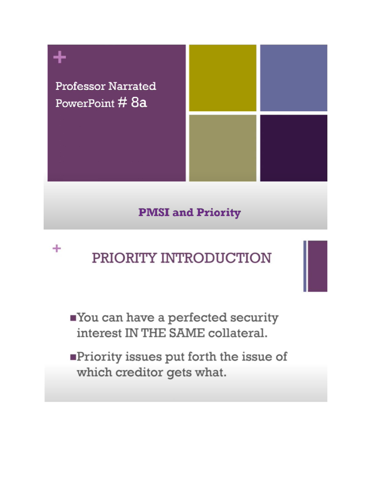 Pnppt 8a - Secured Transactions - Professor Narrated PowerPoint 8a PMSI ...