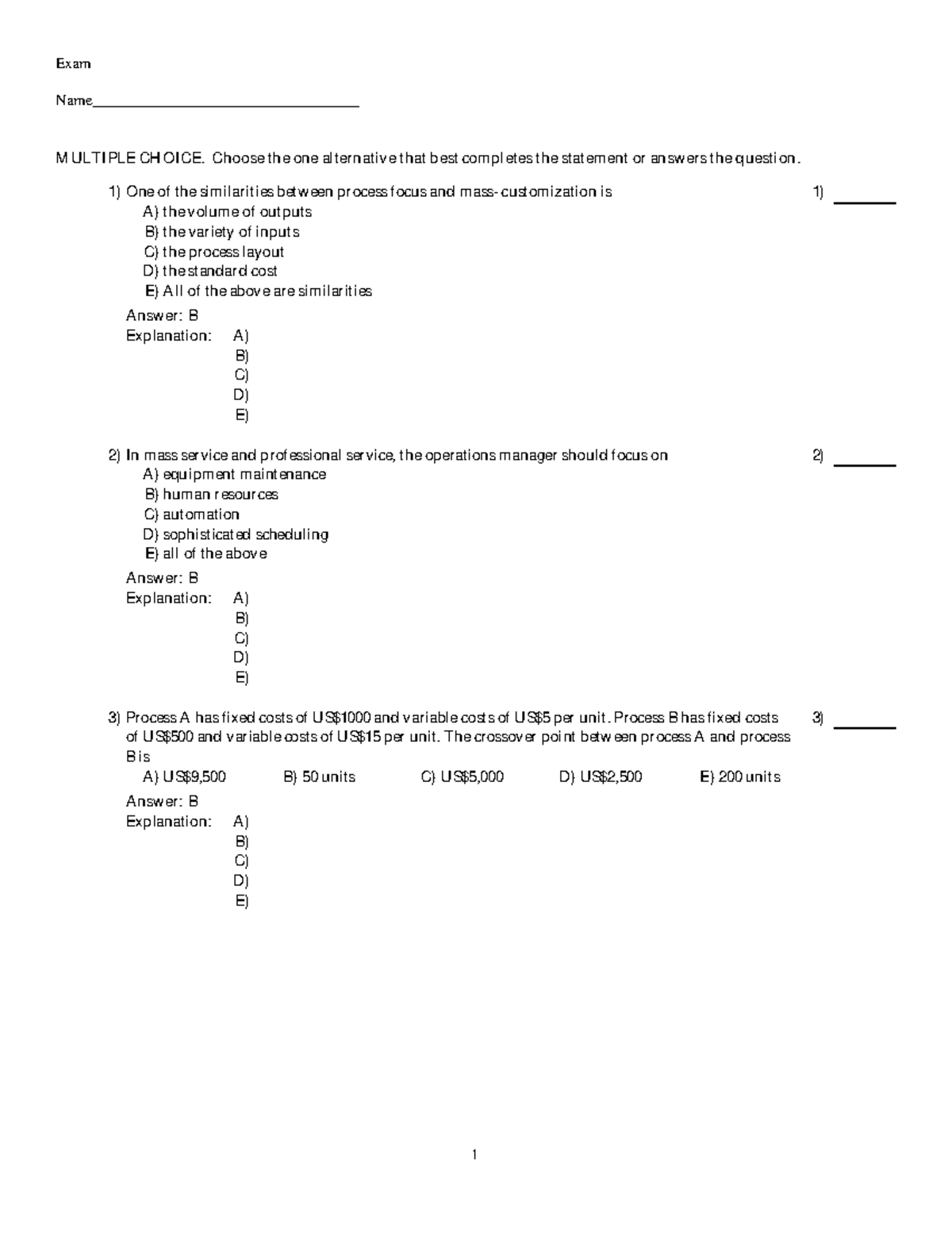 C7 - Test Ank - Exam Name                                    Multiple 