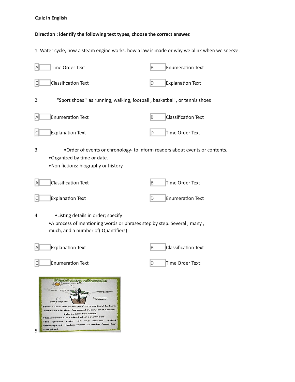 distinguish-text-types-according-to-purpose-quiz-in-english-direction