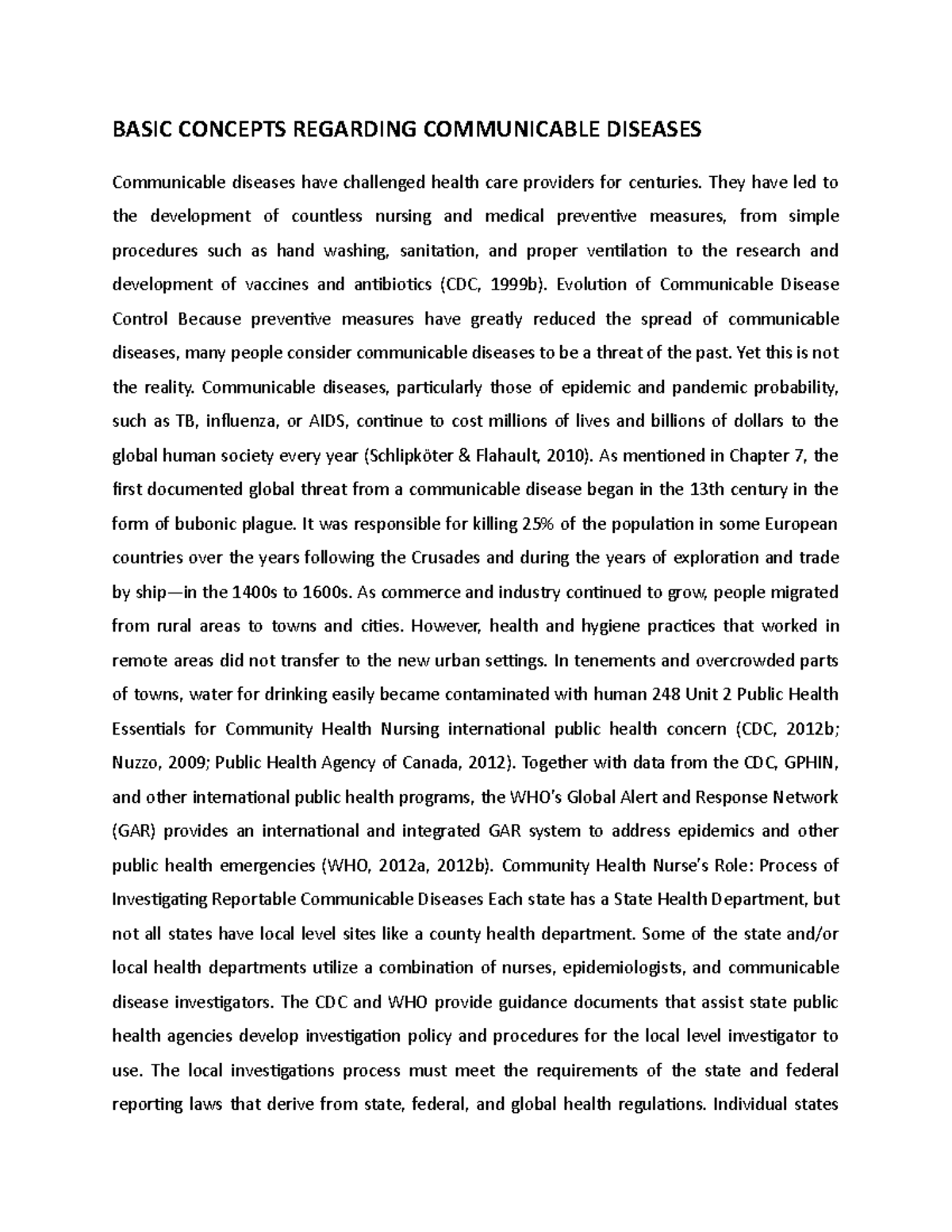 Basic Concepts Regarding Communicable Diseases - BASIC CONCEPTS ...